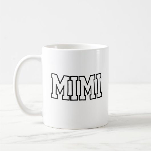 Mimi Naam Typography Ontwerp Koffiemok (Links)