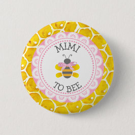 Mimi naar Bee Baby shower Button
