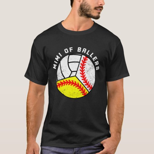 Mimi Of Ballers Baseball Softball Volleyball Mimi T-shirt (Voorkant)