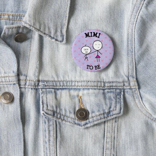 Mimi om Baby shower Paarse Button te zijn (In situ)