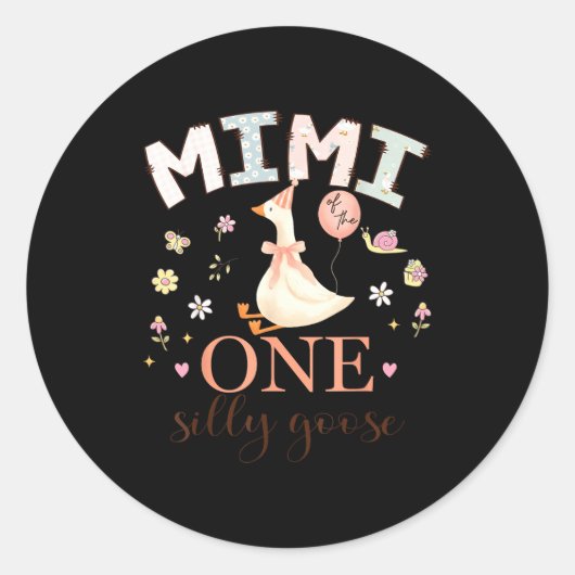 Mimi One Silly Goose 1st Ronde Sticker (Voorkant)