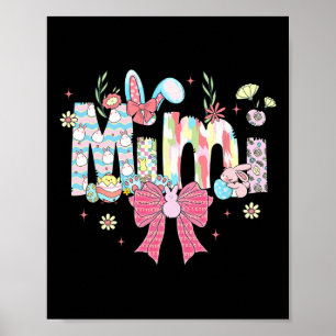 Mimi Pasen Coquette Boog Happy Paashaas Konijn Poster