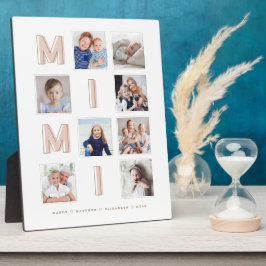MIMI Pink Letters Grandma Photo Collage Keepslag Fotoplaat