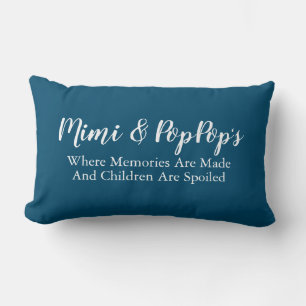 Mimi Pop Pop Plaats Home Grandparent Lumbar Pillow Kussen