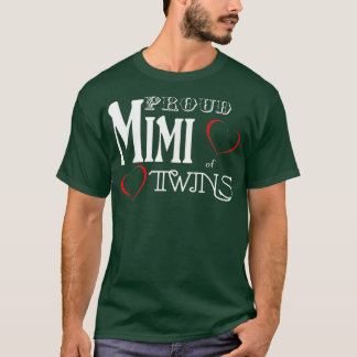 Mimi   Proud Mimi of Twins  Grandmother Gift T-shirt