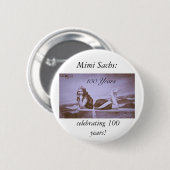 Mimi Sachs vieren! Ronde Button 5,7 Cm (Voorkant /achterkant)