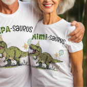 Mimi-saurus Dinosaur Thema Leuk Kinderverjaardagsf T-shirt