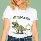 Mimi-saurus Dinosaur Thema Leuk Kinderverjaardagsf T-shirt