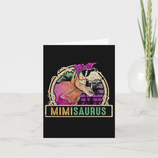 Mimi Saurus Mimisaurus T Rex Dinosaur Familie Matc Kaart (Voorkant)