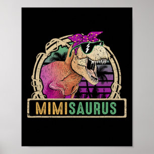 Mimi Saurus Mimisaurus T Rex Dinosaur Family Match Poster