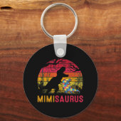 Mimi Saurus Rex Autism Awareness Funny Dinosaur T- Sleutelhanger (Voorkant)