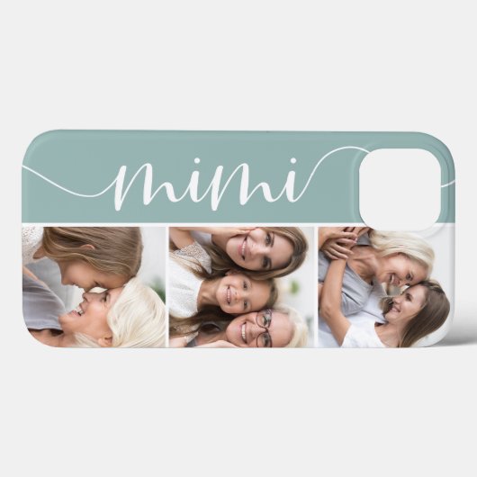 Mimi Script Grandma Photo Collage Case-Mate iPhone Case (Achterkant (horizontaal))