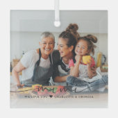 Mimi Script Overlay | Wij houden van u Glas Ornament (Voorkant)