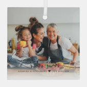 Mimi Script Overlay | Wij houden van u Glas Ornament (Achterkant)