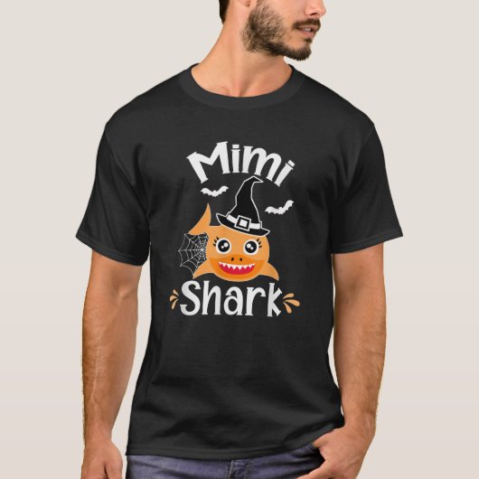Mimi Shark Funny Halloween Mimi Grandma T-shirt (Voorkant)