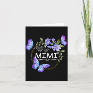 Mimi-shirt voor vrouwen met vlinders Moederdag Kaart