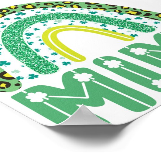 Mimi St Patricks Day Irish Grandmoeder Rainbow Poster (Hoek)