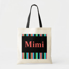 Mimi  Striped Canvas tas