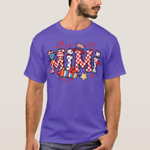 Mimi Sunglazen USA Vlag Vuurwerk Patriotic 4th O T-shirt