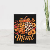 Mimi Thanksgiving Leopard Pumpkin Sunflower Coquet Kaart (Voorkant)