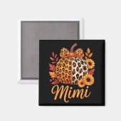 Mimi Thanksgiving Leopard Pumpkin Sunflower Coquet Magneet (Voorkant / Achterkant)