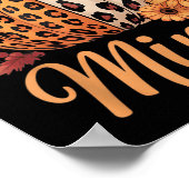Mimi Thanksgiving Leopard Pumpkin Sunflower Coquet Poster (Hoek)