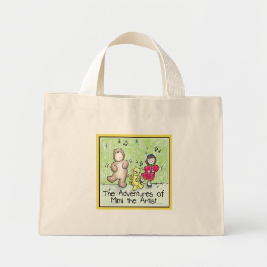 Mimi the Artist Dancing Mini Tote Bag (Voorkant)