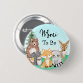 Mimi to be | Baby shower Bosland Creatures Ronde Button 5,7 Cm (Voorkant /achterkant)