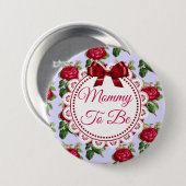 Mimi tot Floral Burgundy Rozen Button (Voorkant /achterkant)