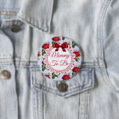 Mimi tot Floral Burgundy Rozen Button (In situ)