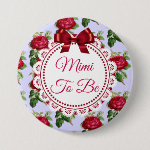 Mimi tot Floral Burgundy Rozen Button
