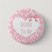 Mimi tot roze Baby shower Button (Voorkant)