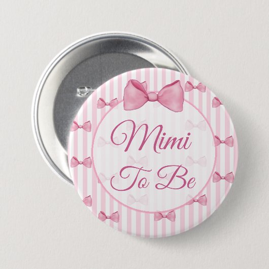 Mimi tot roze Baby shower Button (Voorkant /achterkant)