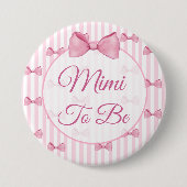 Mimi tot roze Baby shower Button (Voorkant)