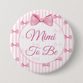Mimi tot roze Baby shower Button