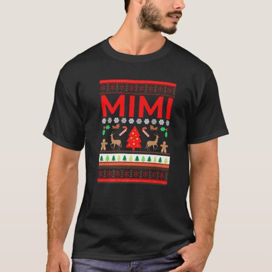 Mimi Ugly KerstSweater Funny Grandma Xmas Swe T-shirt (Voorkant)