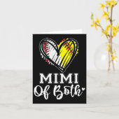Mimi van beide honkbal softbal oma Moederdag Kaart (Gele Bloem)