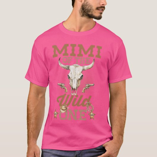 Mimi van de 1e Verjaardag Wild One Cowboy Western  T-shirt (Voorkant)