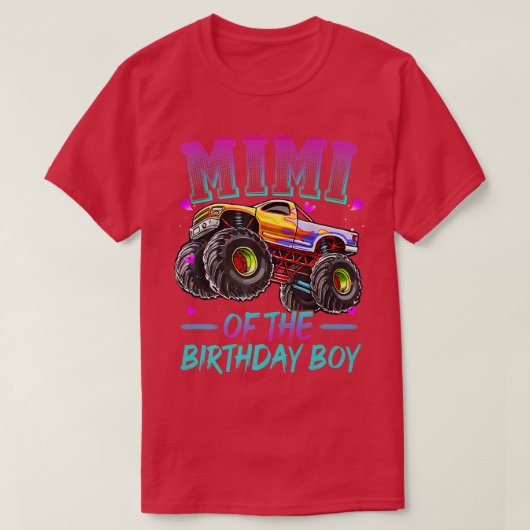 Mimi van de Birthday Boy Monster Truck Birthday T-shirt (Design voorkant)
