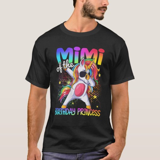 Mimi van de Birthday Princess Funny Dabbing Unicor T-shirt (Voorkant)