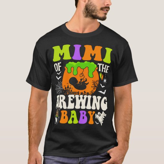 Mimi van de brouwende Baby Halloween Zwangerschap  T-shirt (Voorkant)
