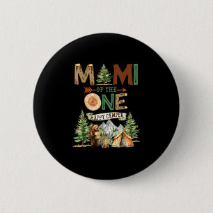 Mimi van de ene gelukkige kampeerder 1e verjaardag ronde button 5,7 cm