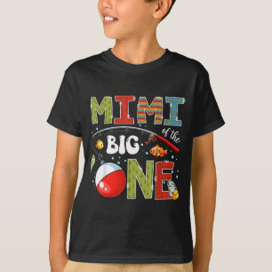 Mimi van de grote één vissen 1e verjaardag jongens t-shirt