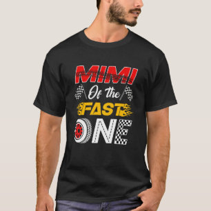 Mimi van de snelle auto 1e verjaardag raceauto fam t-shirt
