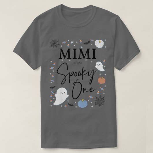 Mimi van de Spooky One First Birthday Blue T-shirt (Design voorkant)
