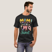 Mimi van de twee lieve verjaardagsmeisje Donut min T-shirt (Voorkant volledig)