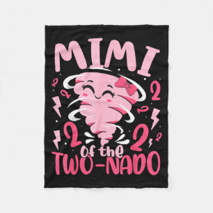 Mimi van de tweeling-tornado thema 2e verjaardag fleece deken