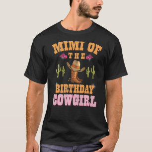 Mimi van de verjaardag Cowgirl Western thema Meisj T-shirt
