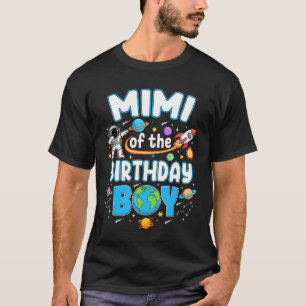 Mimi van de verjaardag jongen astronaut familie ru t-shirt