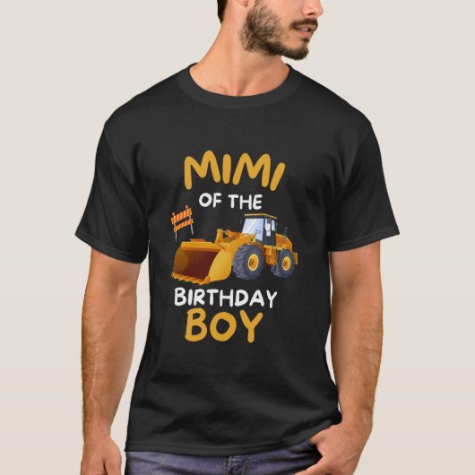 MIMI van de Verjaardag Jongen Bouw Truck Driver T-shirt (Voorkant)